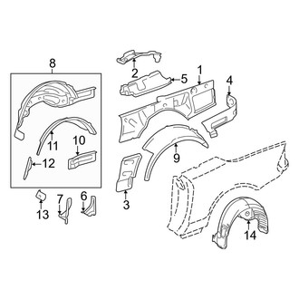 Mercedes-Benz OE - Quarter Panel - Inner Structure