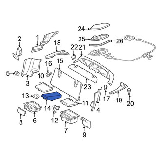 Mercedes-Benz OE - Rear Center Floor Storage Compartment Lid