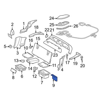 Mercedes-Benz OE - Rear Interior Quarter Panel Trim Panel