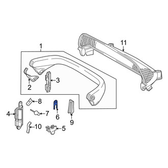 Mercedes-Benz OE - Convertible Top Strut Bracket