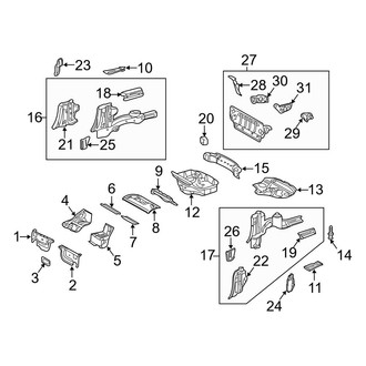 Mercedes-Benz OE - Rear Body & Floor - Floor & Rails