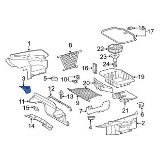 Mercedes-Benz OE - Right Trunk Trim Panel Cap