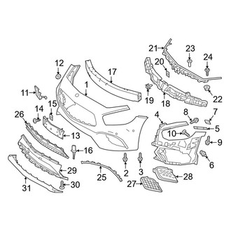 Mercedes-Benz OE - Front Bumper & Grille - Bumper & Components