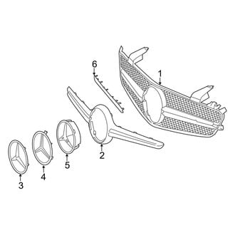 Mercedes-Benz OE - Front Bumper & Grille - Grille & Components