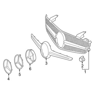 Mercedes-Benz OE - Front Bumper & Grille - Grille & Components