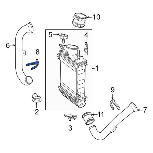 MercedesBenz OE 2760980039 Intercooler Pipe Bracket