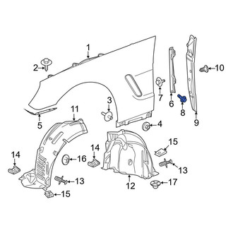 Mercedes-Benz OE - Inner Radiator Support Panel Bolt