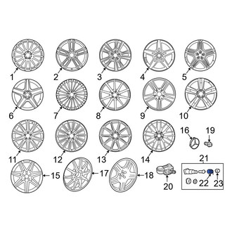 Mercedes-Benz OE - Tire Pressure Monitoring System (TPMS) Valve Stem Nut