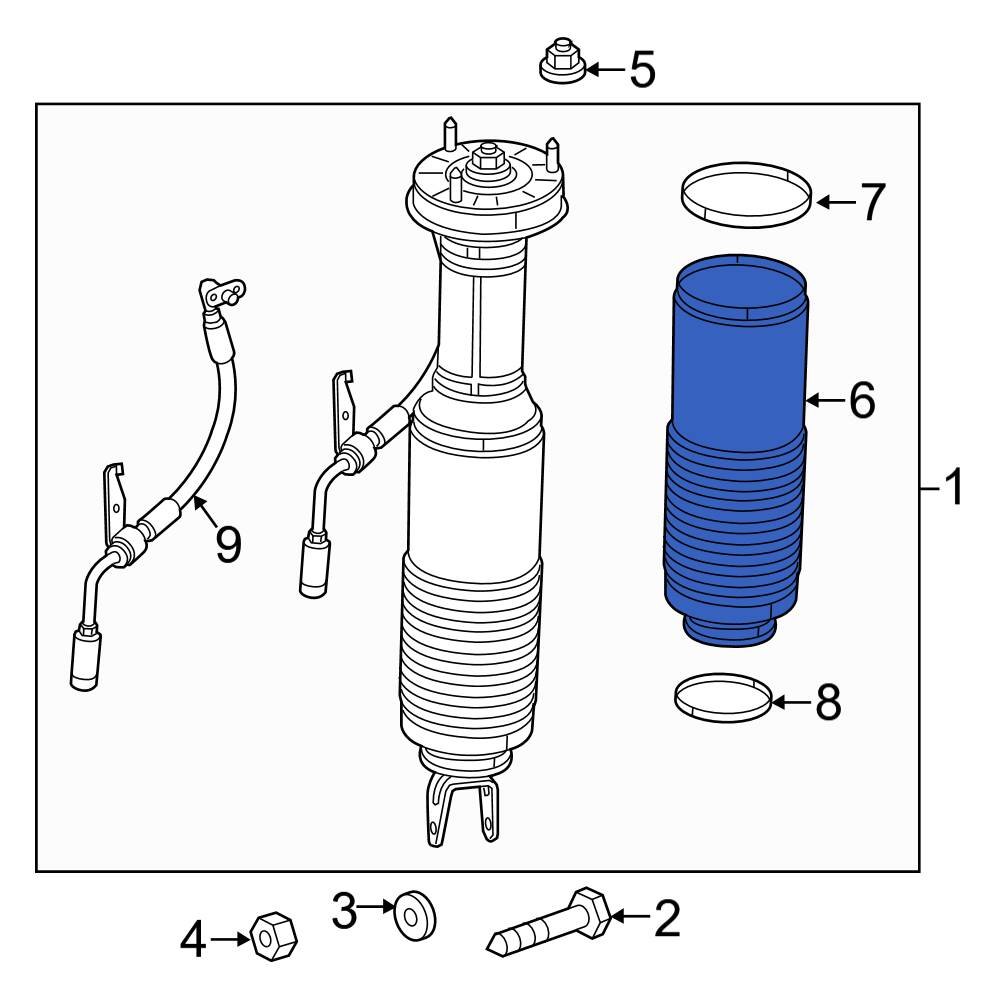 MercedesBenz OE 2313270092 Front Suspension Strut Bellows