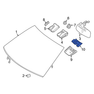 Mercedes-Benz OE - Front Rearward Interior Rear View Mirror Cover