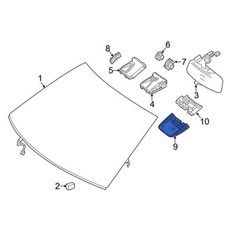 Mercedes-Benz OE - Front Rearward Interior Rear View Mirror Cover