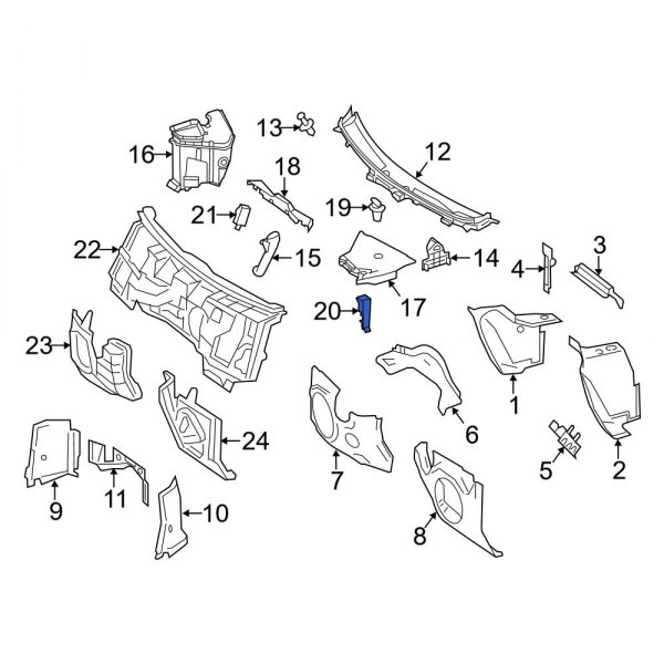 Cowl Side Panel Bracket