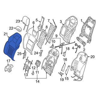 Mercedes-Benz OE - Front Right Seat Back Cushion Cover