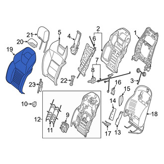 Mercedes-Benz OE - Front Left Seat Back Cushion Cover