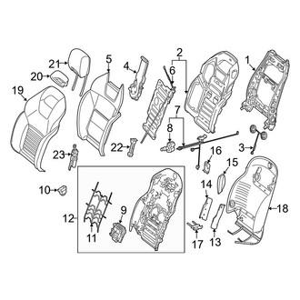 Mercedes-Benz OE - Seats & Tracks - Driver Seat Components (Seat Back)