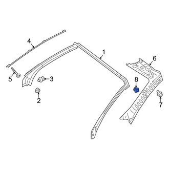Mercedes-Benz OE - Lower Windshield Post Trim Clip