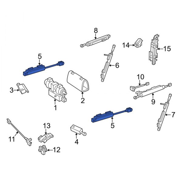 MercedesBenz OE 2318000172 Rear Left Convertible Top Hydraulic Cylinder