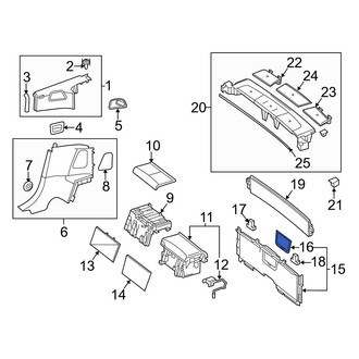 Mercedes-Benz OE - Rear Speaker Cover