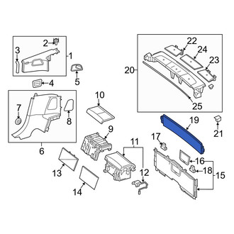 Mercedes-Benz OE - Rear Upper Partition Panel