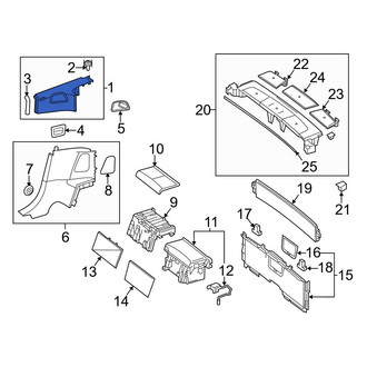 Mercedes-Benz OE - Rear Left Upper Interior Quarter Panel Trim Panel
