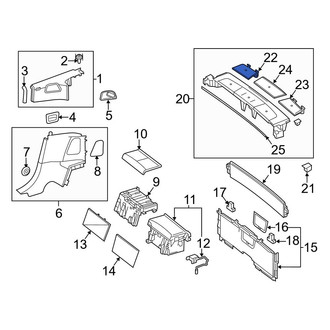 Mercedes-Benz OE - Rear Right Package Tray