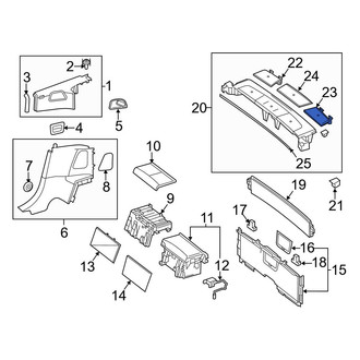Mercedes-Benz OE - Rear Left Package Tray