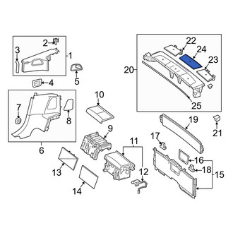 Mercedes-Benz OE - Rear Center Package Tray
