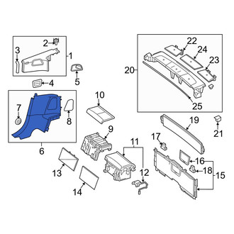 Mercedes-Benz OE - Rear Left Lower Interior Quarter Panel Trim Panel