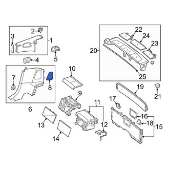 Mercedes-Benz OE - Rear Speaker Cover