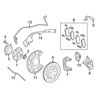 Mercedes-Benz OE - Rear Suspension - Brake Components