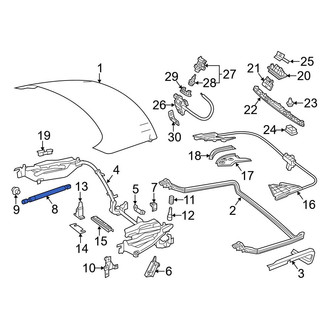 Mercedes-Benz OE - Trunk Lid Lift Support
