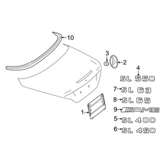 Mercedes-Benz OE - Trunk Lid - Exterior Trim