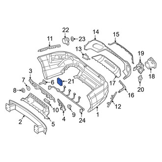 Mercedes-Benz OE - Rear Center Blind Spot Detection System Warning Sensor