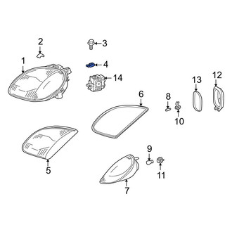 Mercedes-Benz OE - Outer Headlight Fastener Clip