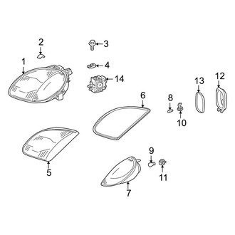 Mercedes-Benz OE - Front Lamps - Headlamp Components
