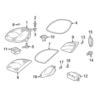 Mercedes-Benz OE - Front Lamps - Headlamp Components