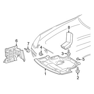 Mercedes-Benz OE - Radiator Support - Splash Shields