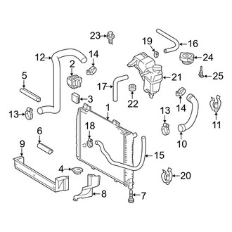Mercedes-Benz OE - Cooling - Radiator & Components (2.3L)