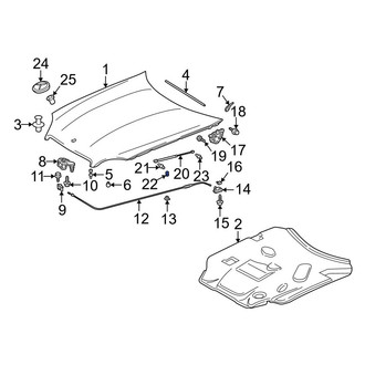 Mercedes-Benz OE - Convertible Top Hydraulic Cylinder Clip