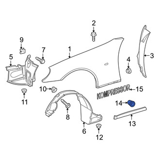 Mercedes-Benz OE - Fender Molding Retainer