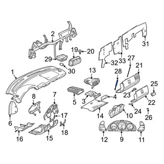 Mercedes-Benz OE - Glove Box Support