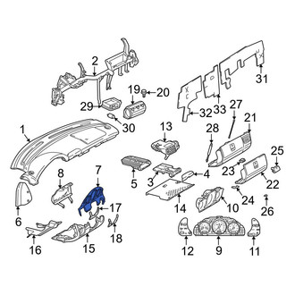 Mercedes-Benz OE - Instrument Cluster Bezel