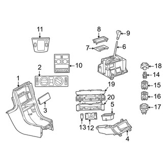 Mercedes-Benz OE - Floor Console (Automatic Tr)