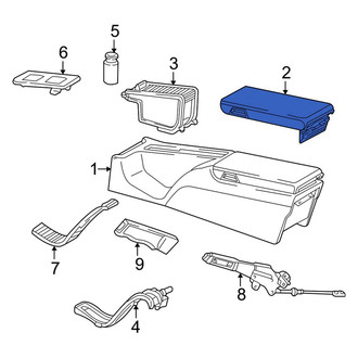 Mercedes-Benz OE - Rear Console Armrest Cover