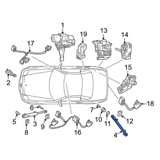 Mercedes-Benz OE - Rear Left Convertible Top Hydraulic Cylinder