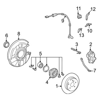 Mercedes-Benz OE - Rear Suspension - Brake Components