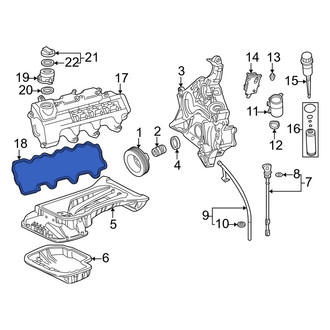 Mercedes-Benz OE - Left Engine Valve Cover Gasket