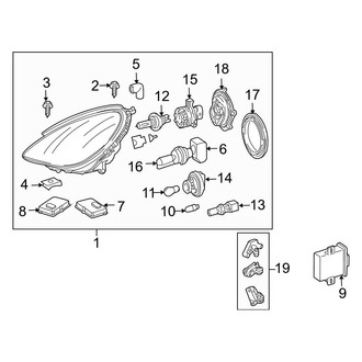Mercedes-Benz OE - Front Lamps - Headlamp Components