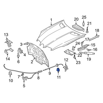 Mercedes-Benz OE - Hood Release Cable Grommet