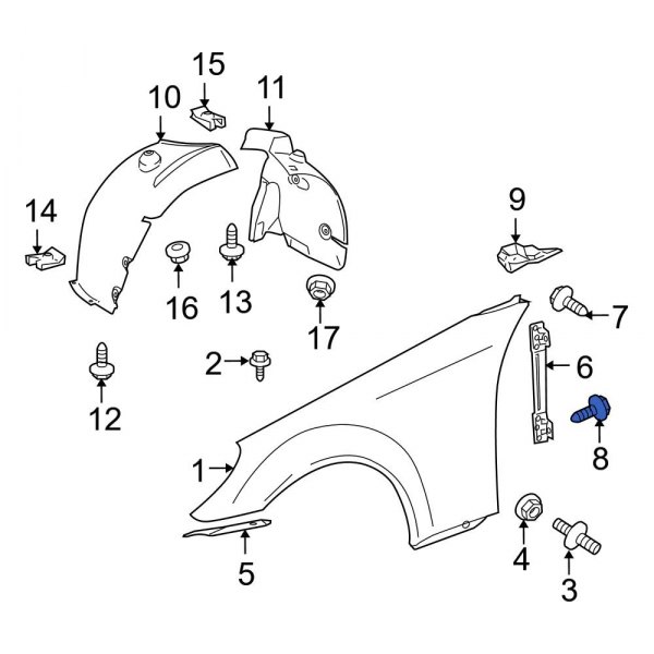 Fender Support Bolt